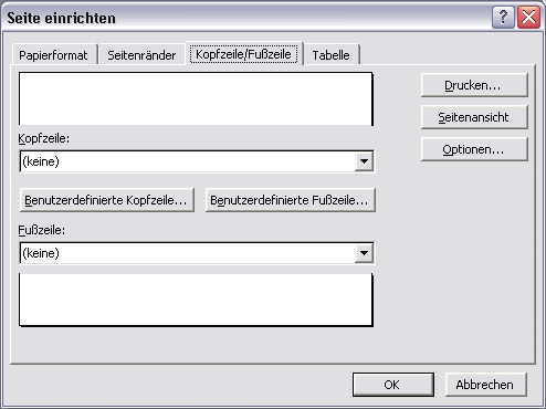 Kopfzeile/Fu&szlig;zeile