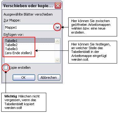 Fenster Verschieben/Kopieren
